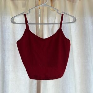 SHEIN Red Fitted Crop Camisole